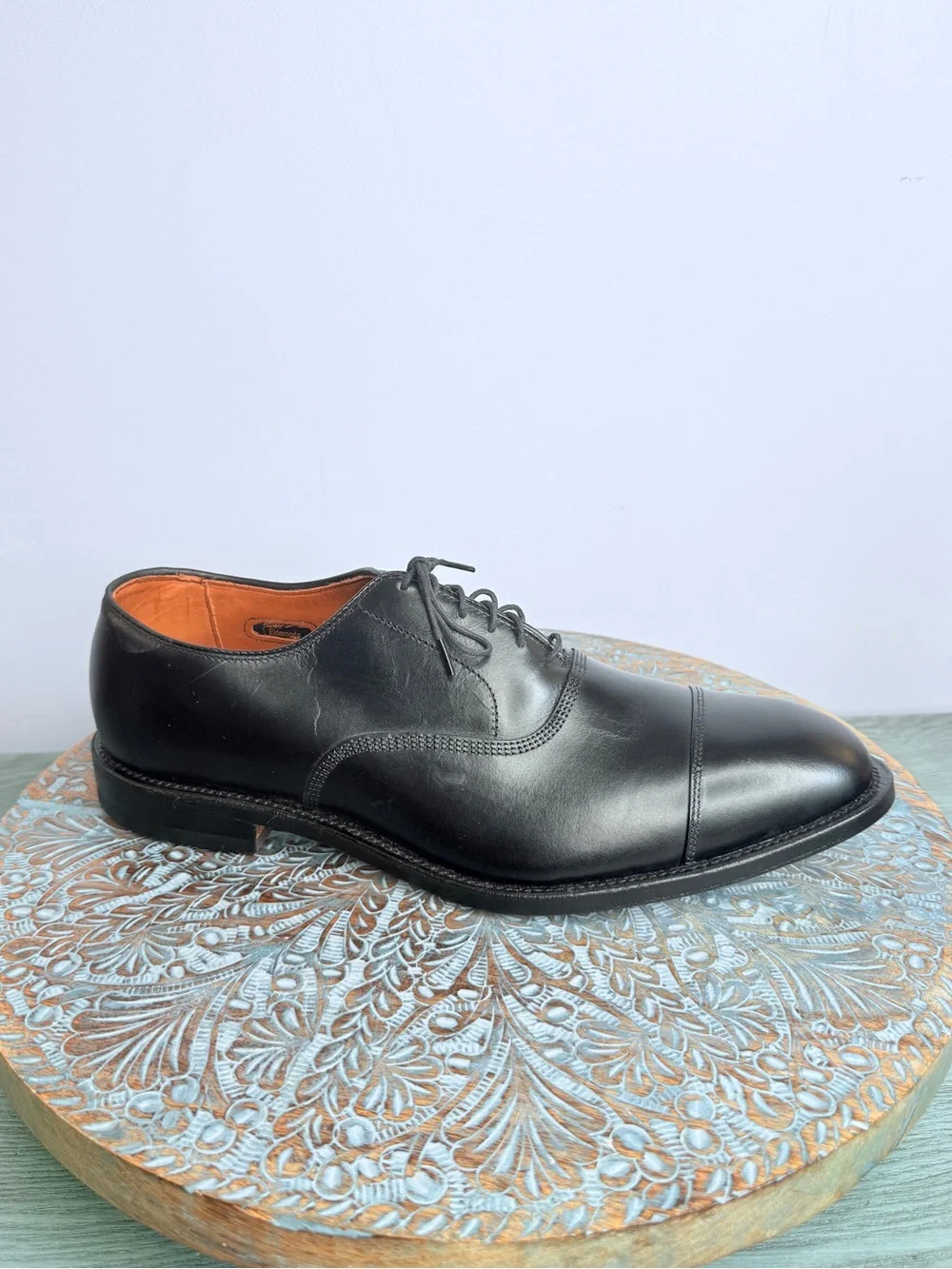 Never worn! Allen Edmonds Park Avenue Cap Toe Black Oxfords Men’s Size 9.5